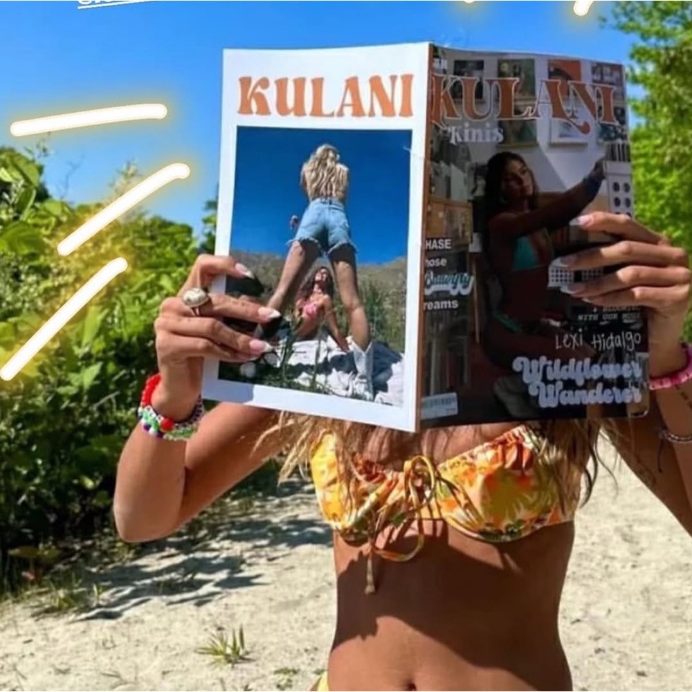 Kulani Kinis Lexi Hidalgo Collab Jungle Dreamer Yellow Bikini Set Top and Bottom - Picture 2 of 8